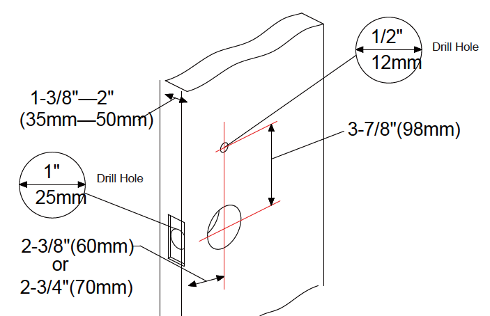 Lockly Smart Home Lock Installation Door Prep